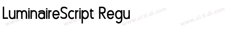 LuminaireScript Regu字体转换